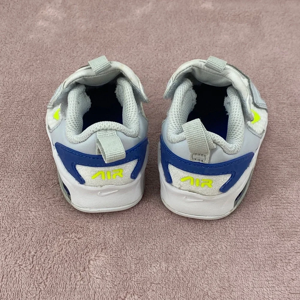 Nike Air Max Excee TD Baby Sneakers White Grey Volt Blue CW1629-004 Size 3C